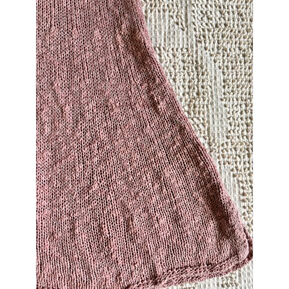 AMERICAN EAGLE OUTFITTERS Rose Pink Nubby Knit Strappy Back Tank Size Medium - Picture 5 of 12